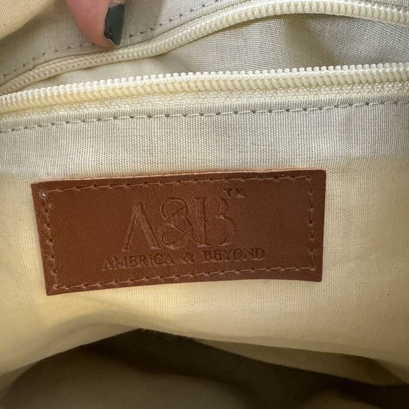 A&B America And Beyond Embroidered Floral Backpack Pom Poms Tassels Neon *Flaw - Picture 10 of 16